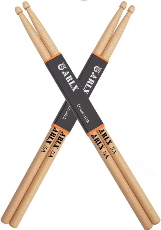 best sticks for electric drums - ARLX Drum Sticks 5A Wood Tip Drumstick 2 Pair Maple