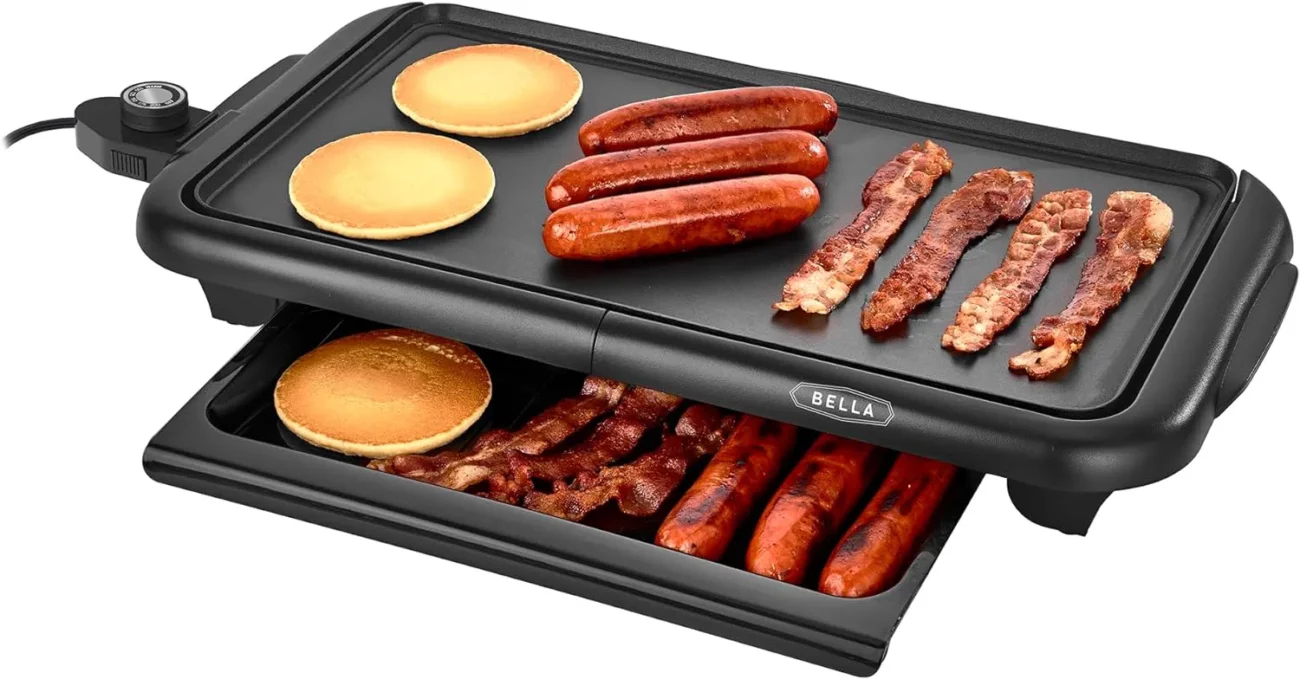 best non toxic electric griddles - BELLA Electric Griddle with Warming Tray