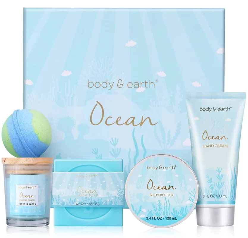 best beach gifts for mom - BODY & EARTH Bath and Body Gift Set for Women