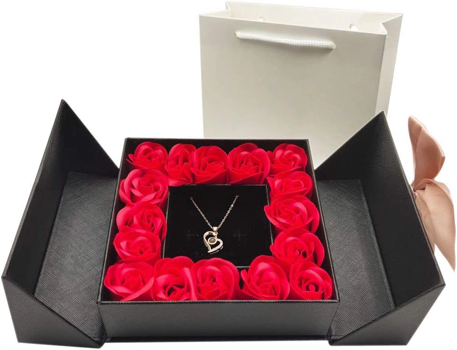 best valentine gift for pregnant wife - Norcalway Premium Galaxy Light Up Rose Flower