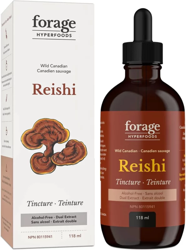 best reishi mushroom supplements for sleep - Forage Hyperfoods Alcohol-Free Canadian Wild Reishi Mushroom Liquid
