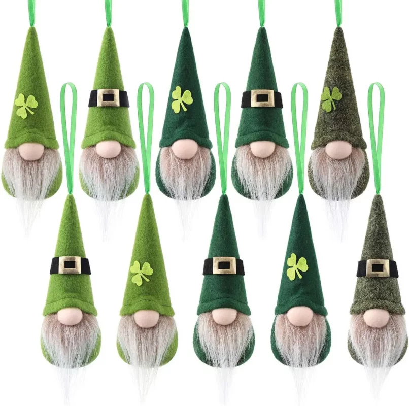 folklore ornaments - Funoasis St Patrick Day Hanging Gnome Ornaments Set