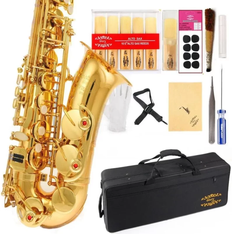 tenor sax buying guide - GLORY Gold Laquer E Flat Alto Saxophone