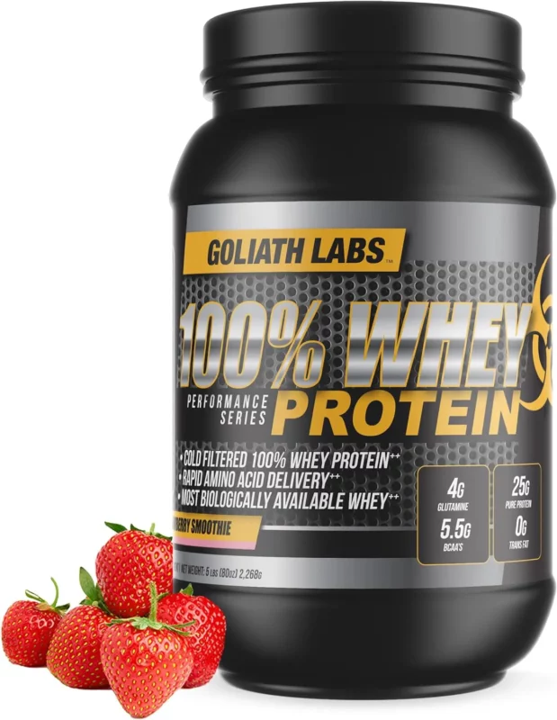 best protein supplement for swimmers - Goliath Labs 100% Whey Protein Powder Isolate
