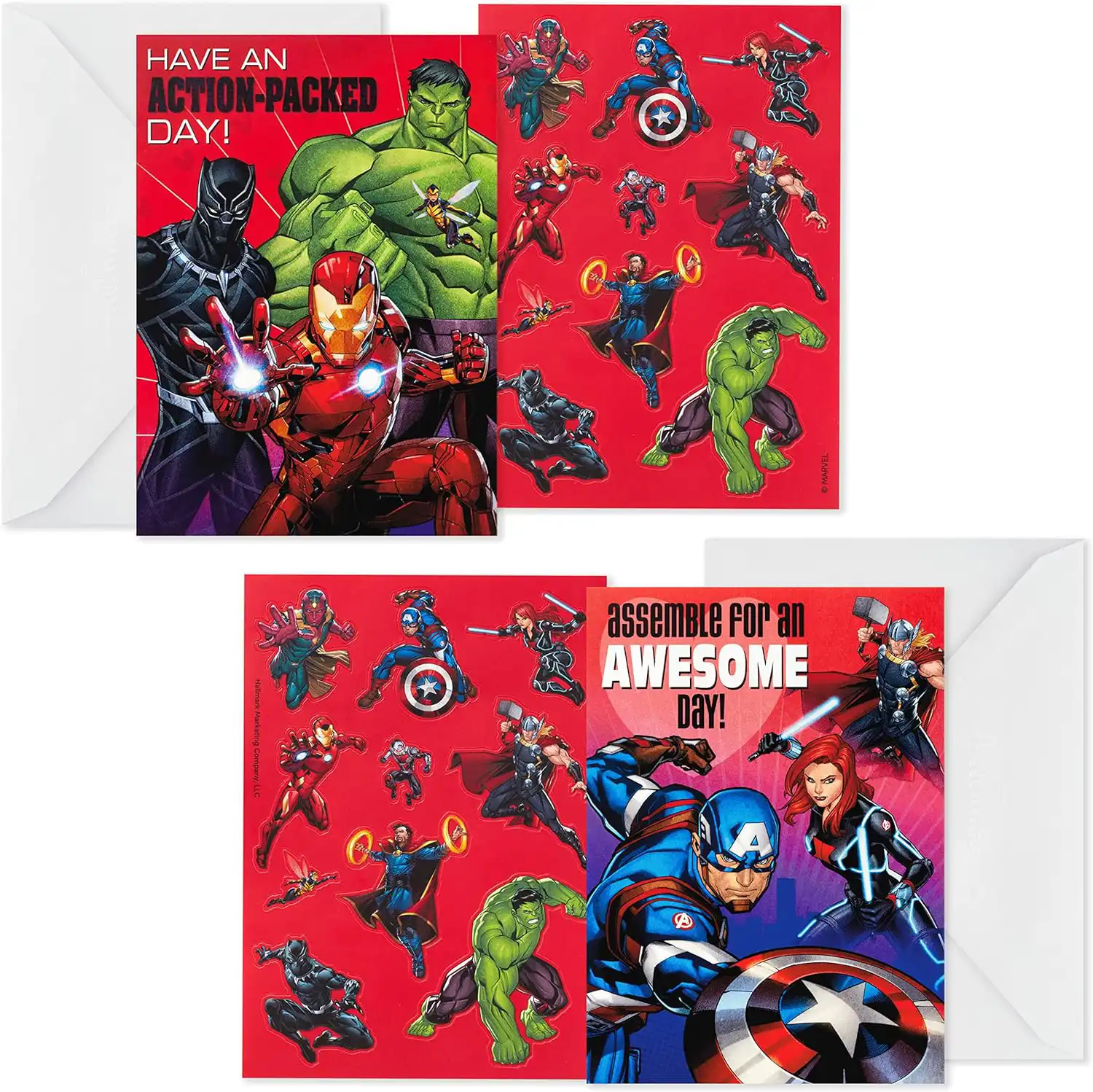 Hallmark Avengers Valentines Day Cards and Stickers