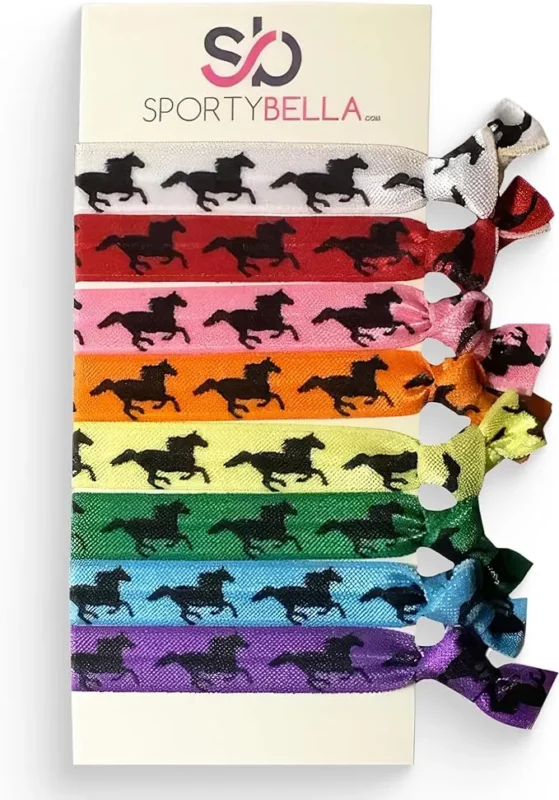 best equestrian gifts - Infinity Collection Horse Hair Accessories Multi Colored Horse Hair Ties