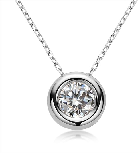 best valentine gift for pregnant wife - JL LITTLE FOREST Moissanite Diamond Solitaire Necklace