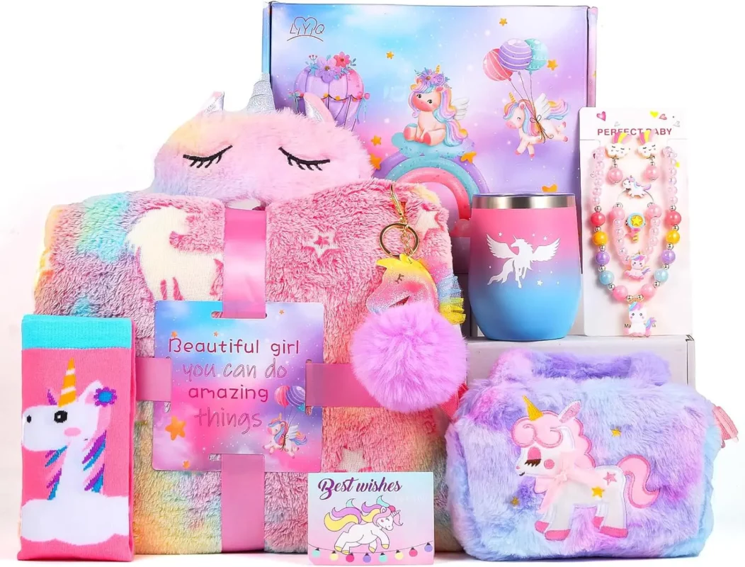 best valentine gifts for kids aged 8-12 - LiYiQ Valentines Day Unicorn Gifts Basket