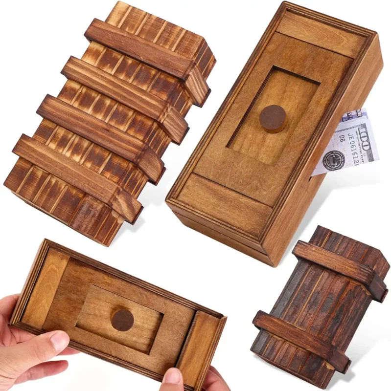 best gift card puzzle boxes for adults - Oppaxf Wooden Puzzle Box 3 Pack