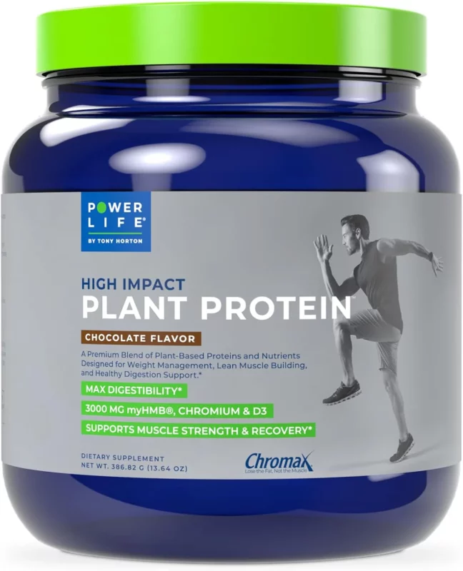 best protein supplement for swimmers - POWERLIFE 5-in-1 Tony Horton High Impact Plant Protein Powder