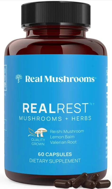 best reishi mushroom supplements for sleep - Real Mushrooms RealRest Reishi Mushroom Capsules