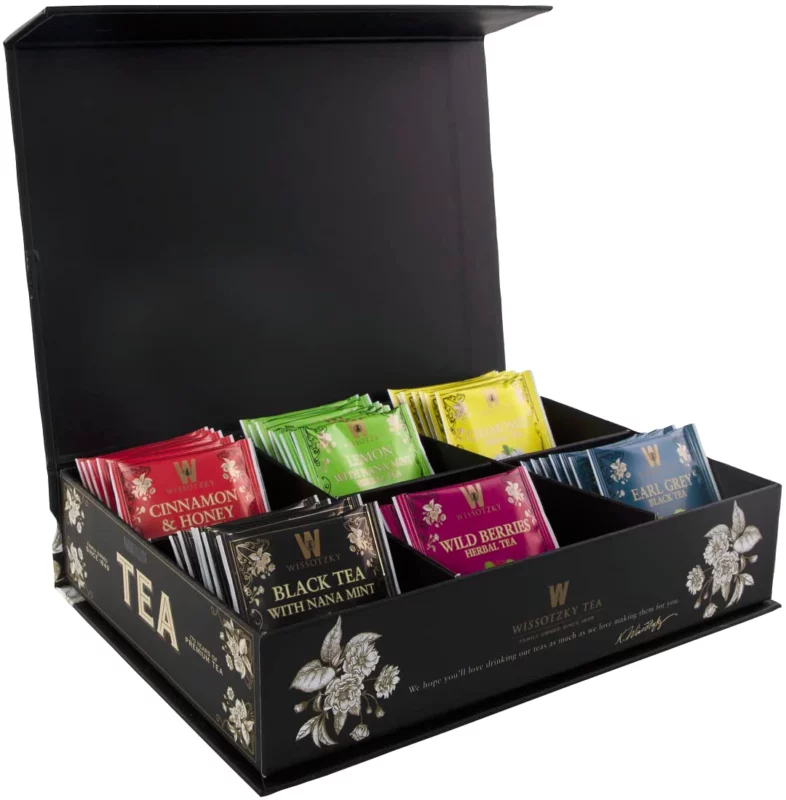 best favorite things party gifts - Wissotzky Tea 42 Artisan Tea Bags Chest Box