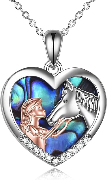 best equestrian gifts - YFN Horse Pendant Necklace Sterling Silver