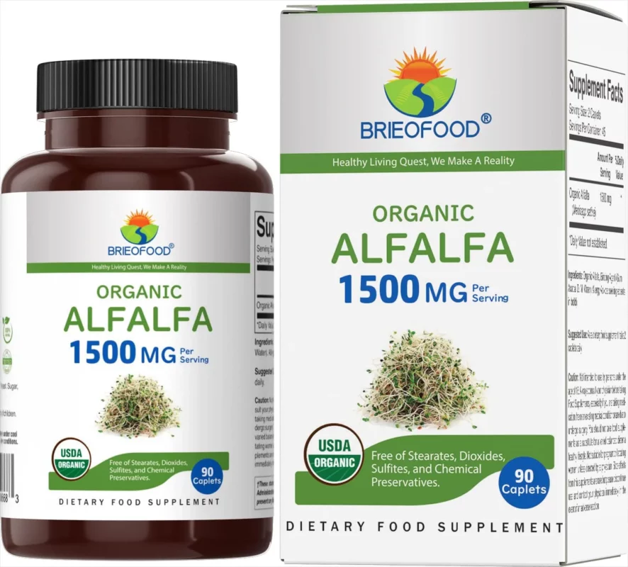 best alfalfa supplements - Brieofood Organic Alfalfa Vegetarian Tablets