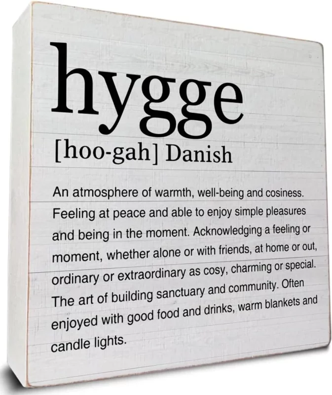best hygge gifts - Hygge Definition Art Wooden Box