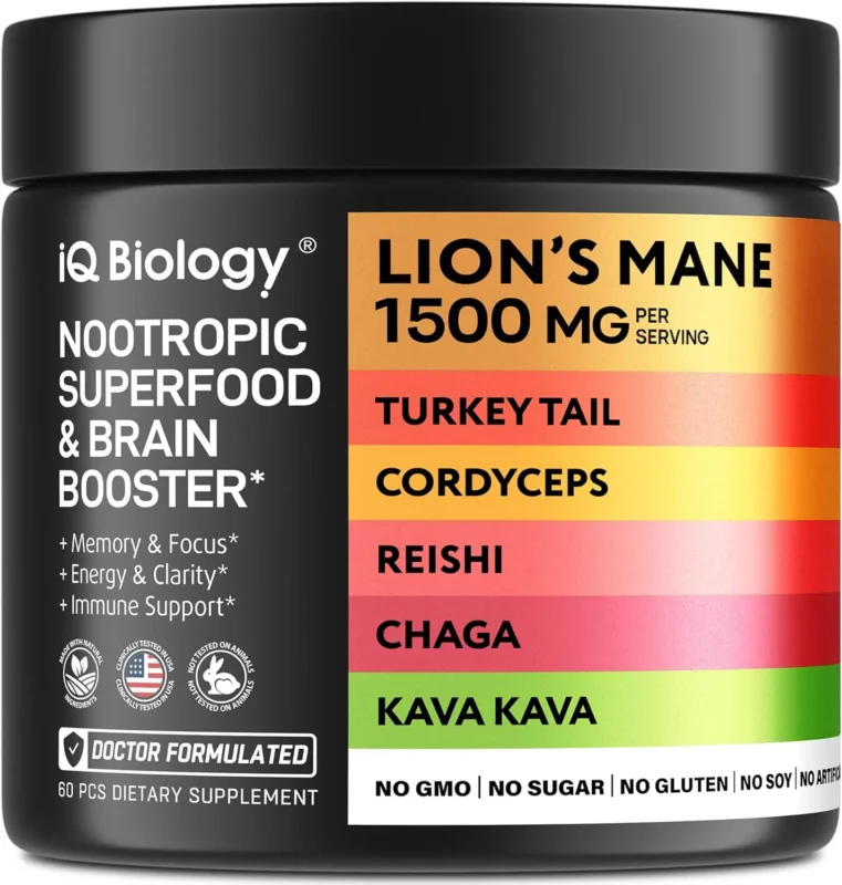 best kava kava supplements - IQ BIOLOGY Nootropic Superfood & Brain Booster Supplement