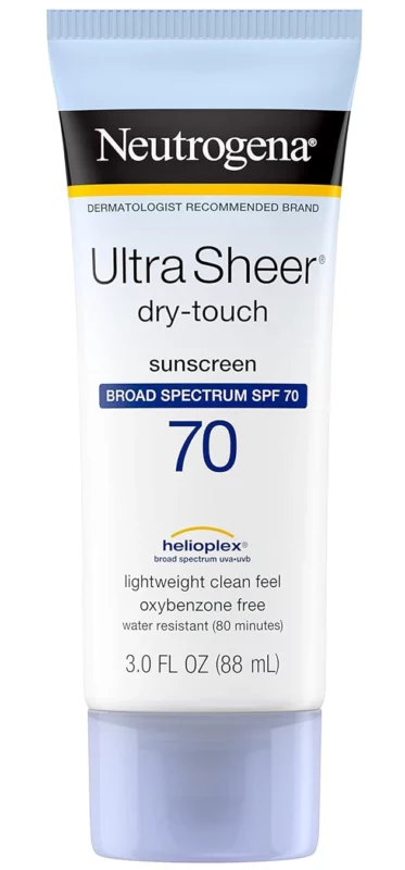 best gifts for beach goers - Neutrogena Ultra Sheer Water Resistant Sunscreen Lotion
