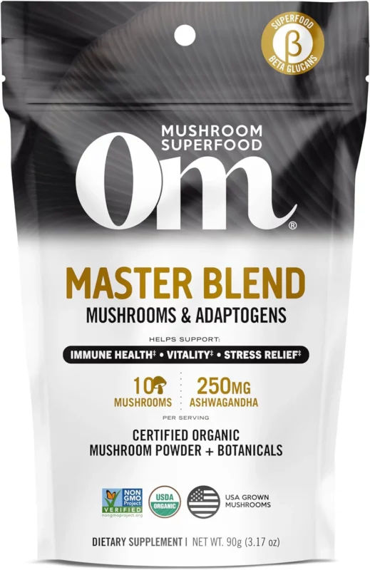 best mushroom supplements for gut health - Om Mushroom Superfood Master Blend Powder