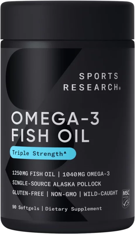 best boxing supplements - Sports Research Triple Strength Omega 3 Fish Oil