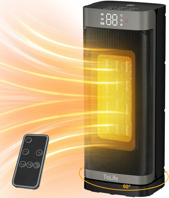 best electric space heaters for campers - ToLife Space Heater Indoor With Remote