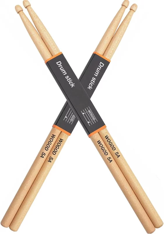 best sticks for electric drums - WOGOD 5A Drum Sticks Maple 2 Pair