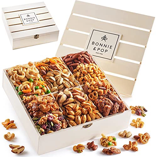 best consumable gifts - BONNIE AND POP Assorted Nut Gift Basket