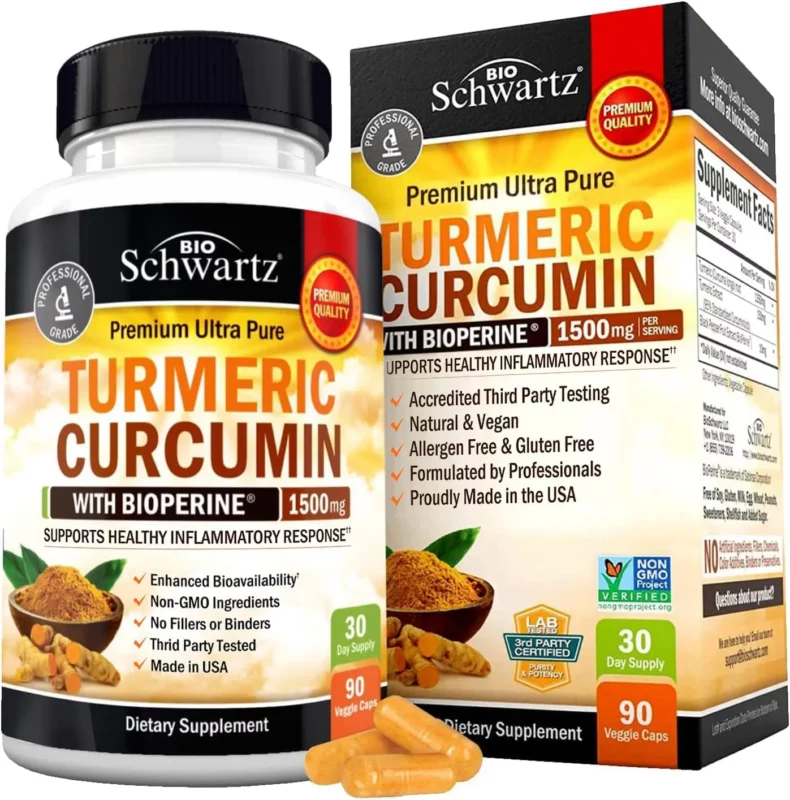 best supplements for spine health - BioSchwartz Premium Ultra Pure Turmeric Curcumin