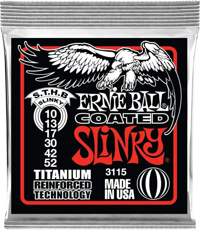 best strings for hollow body electric guitars - Ernie Ball Skinny Top Heavy Bottom Slinky Coated Titanium Electric Guitar Strings
