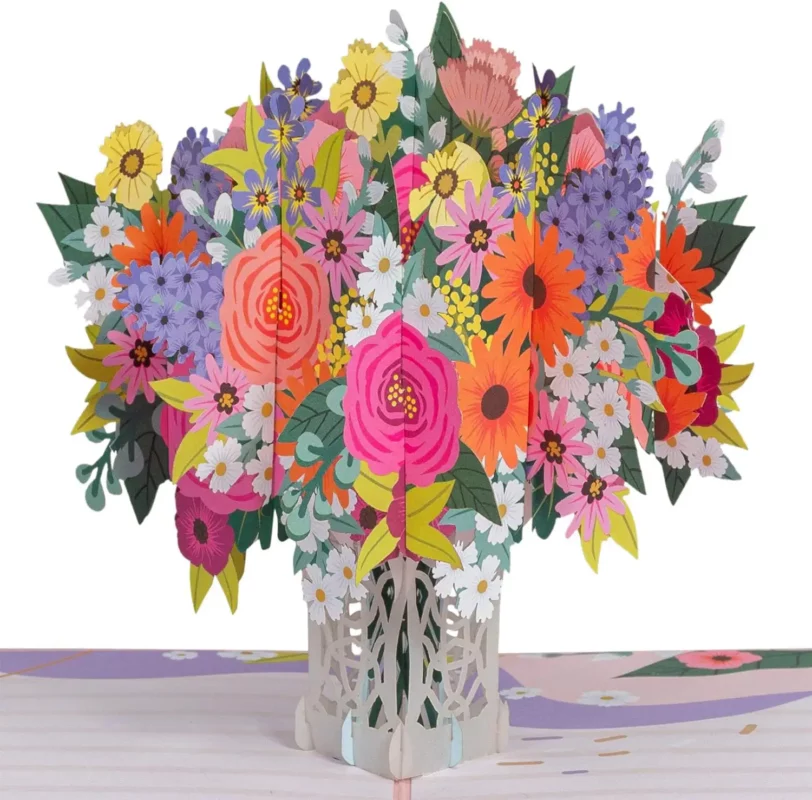best last minute mother's day gifts - Paper Love 3D Floral Arrangement Pop Up Card
