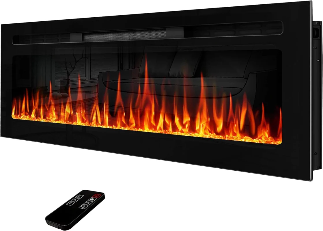 best 60 inch electric fireplace - Upesitom Mirrored Electric Fireplace