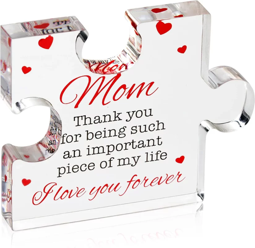 best last minute mother's day gifts - VELENTI Engraved Acrylic Block Puzzle